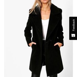 Black Boohoo coat